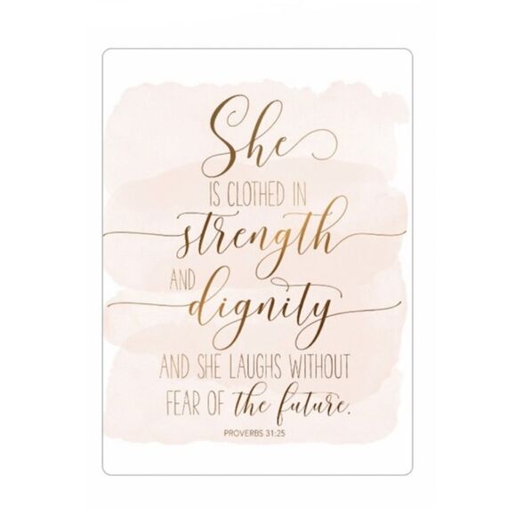 ‘She is Clothed in Strength and Dignity…” Magnet - Picture 1 of 2